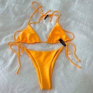 NWT Ark Swimwear Yellow Triangle Bikini - L top / M bottom
